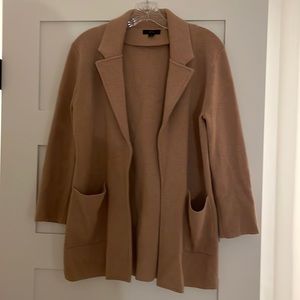 J crew tan buttonless blazer